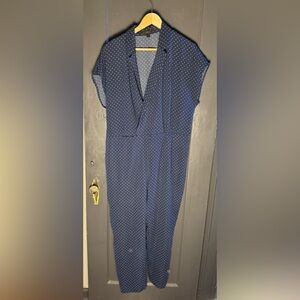 J. Crew Navy Polka Dot Jumpsuit.